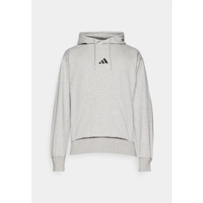 Image of adidas Sportswear Essentials FEEL COZY Hoodie, Men&#039;s, Size: XS, Medium grey heather/black