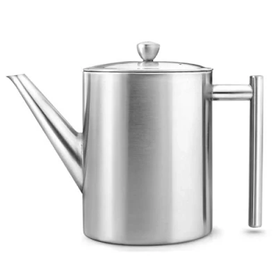 Image of Bredemeijer 3151MS Teapot Cylindre 1,2L, Satin Finish, Stainless Steel, Silver, 19.2 cm*189.0 mm*18.6 cm