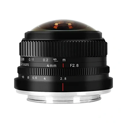 Image of 7Artisans 4mm F2.8 Fisheye Ultra Wide Angle Lens APS C Manual Focus Prime Compatible for Sony E Mount Mirrorless Camera A6300 A6400 A6500 NEX 3 3N 5T 5R A7 A7II A7RIII