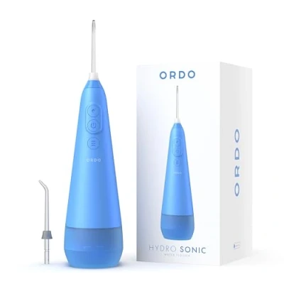Image of Ordo Water Flossers for Teeth Cordless, IPX7 Waterproof Oral Irrigator, 3 Pressure Settings, Portable, Rechargeable Electric Flosser, Dental Professional Recommended Arctic Blue