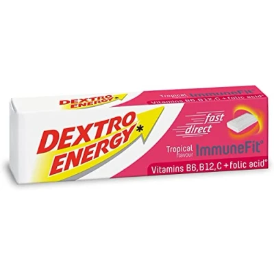 Image of Dextro Energy Glucose Tablets Tropical 47g x 12 Packs Sports, Energy, Endurance