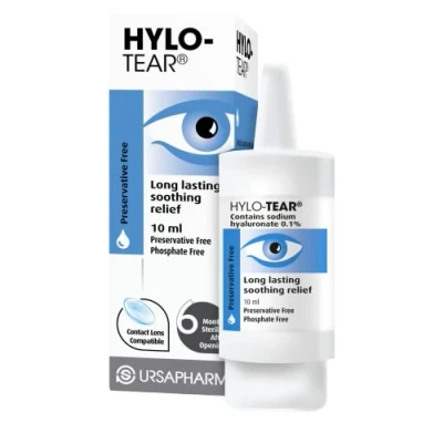 Image of HYLO Tear Preservative Free Eyedrops Sodium Hyluronate 0.1% Eye Drops to Lubricate Dry Eyes 10ml