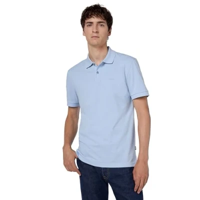 Image of BOSS Men&#039;s Pallas Short Sleeve Polo Shirt, Dusty Blue, XXL