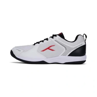 Image of HUNDRED Men&#039;s Court Star Badminton Shoe, White/Black, 9 UK