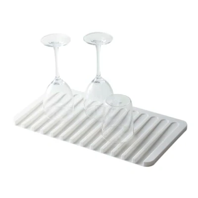 Image of Yamazaki Drainer Tray, Silicone, White, One Size