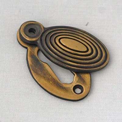 Image of Brass Oval Beehive Escutcheon