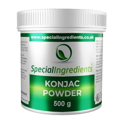 Image of Konjac Gum Powder (Konjac Glucomannan) Premium Quality 500g Vegan, Non GMO, Gluten Free Recyclable Container