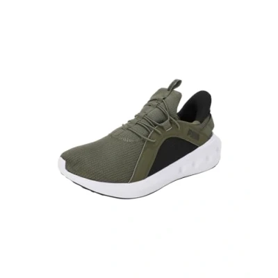 Image of PUMA Unisex SOFTRIDE Carson Ease in Road Running Shoe, Olive Black White, 4 UK