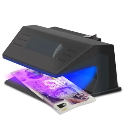 Image of Counterfeit Money Detector Note Checker UV Light Ultraviolet Machine UK Plug Detect Fake Prop Notes Authenticity Check Fluorescent Mark Tracer Reflector