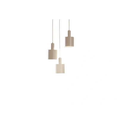 Image of Lindby hanging light Ovelia, beige, 3 bulb, iron, E27