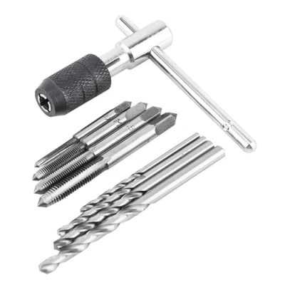 Image of 9Pcs/Set Screw Taps T Shaped Twist Drill Bits Threading Tapping Hand Tool Kit Thread Metric Plug