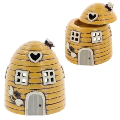 Image of Shudehill Giftware Village Pottery Beehive Dome Warmer/Tealight Holder Yellow