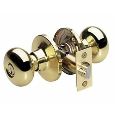 Image of Master Lock BCO0103 Biscuit Entry Knob, Polished Brass