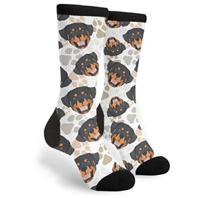 Image of 934 Novelty Sports Socks Rottweiler Office Wicking Work Unisex For Hiking Baseball Climbing 40Cm