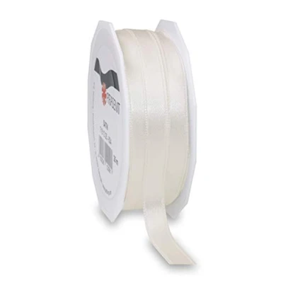 Image of Präsent Satin Ribbon Ivory 10 mm Width, 25 m Length