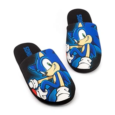 Image of SONIC THE HEDGEHOG Men&#039;s Game House Loafer, Black, 9/9.5 UK