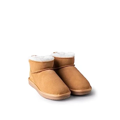 Image of Lakeland Leather Ladies&#039; Sheepskin Mini Boot Slippers (Tan, 5)