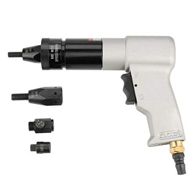Image of Air Riveter, Self locking Pneumatic Riveting Gun Pull Nut Automatic Riveter Tool 1/4 90PSI for Metal Plate Pipe M6/M8 M8/M10