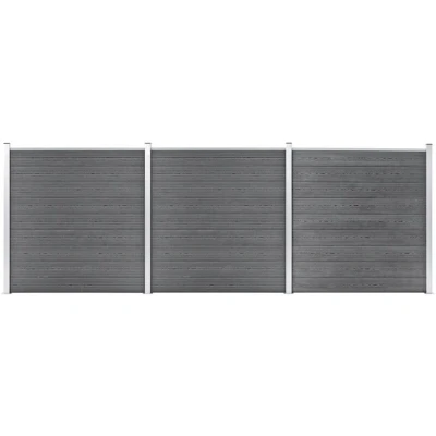 Image of vidaXL Garden Fence WPC 526x186 cm Grey