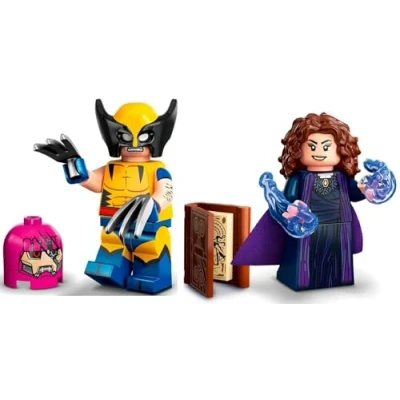 Image of LEGO Marvel Wolverine Minifigure with Agatha &amp; Capes
