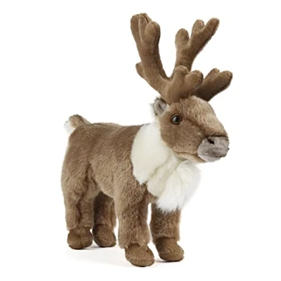 Image of Living Nature Reindeer, Realistic Soft Cuddly Standing Reindeer Toy, 26cm, Brown