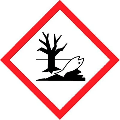 Image of Hazardous to the aquatic environment coshh symbol Safety sign Self adhesive sticker 200mm x