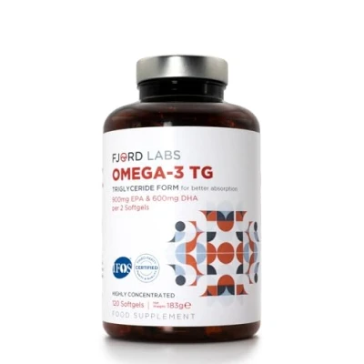 Image of Omega 3 TG Triglyceride Form IFOS Certified 900mg EPA &amp; 600mg DHA per 2 softgels 120