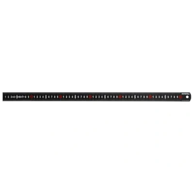 Image of Faithfull Matt Black Hardened Stainless Steel Ruler (Metric) 600mm
