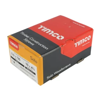 Image of TIMCO Solo Chipboard &amp; Woodscrews Gold 5.0 x 120 Box of 100