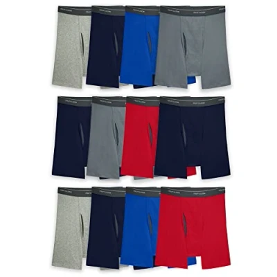 Image of Fruit of the Loom Men&#039;s Coolzone Boxer Briefs, 12 Pack Assorted Colors, M