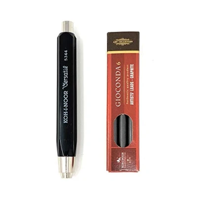 Image of Koh I NOOR 5344 Pen and Variant with Refill 1 Minenhalter + Ersatzminen 2B Black