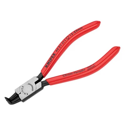 Image of Knipex Circlip Pliers for internal circlips in bore holes black atramentized, plastic coated 130 mm (self service card/blister) 44 21 J11 SB
