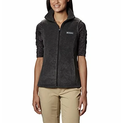 Image of Columbia Women&#039;s Benton Springs Vest Fleece, Dark Grey Marbled, S