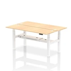 Image of Air B2B 1800x600mm Height Adjustable 2P Bench Desk CP Maple/White