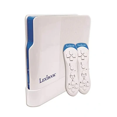 Image of Lexibook TV Console, 200 Games, 32 bit, USB C Adapter, White/Blue, JG7430