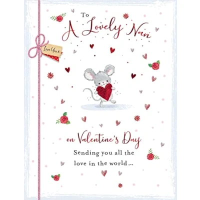 Image of Piccadilly Greetings Valentine&#039;s Day Card Lovely Nan 8 x 6 inches