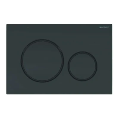 Image of Geberit Sigma20 115.882.DW.1 2 Quantity Rinsing Plate, Deep Black, 115882DW1