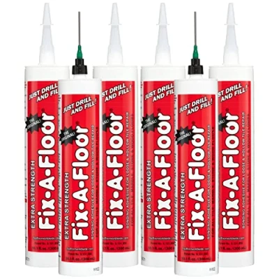 Image of Fix a Floor All in One Micro Precision Injector Kit Bonding Adhesive For Loose &amp; Hollow Tiles, Wood, LVT Laminate Includes Reusable Syringe Adapter Patented Customisable Tip (Pack of 6)