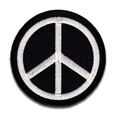 Image of Peace Sign Love Iron on Patches Adhesive Emblem Stickers Appliques, Size: 2.68 x inches