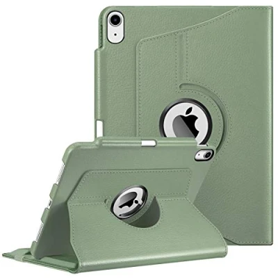 Image of Fintie iPad Air 4 10.9 inch 2020 Case with Pen Holder, 2nd Generation Stand, 360 Degree Rotating Stand Auto Sleep/Wake Feature for 4th Sage Green