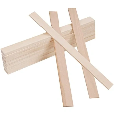 Image of Belle Vous Wood Paint Stir Sticks (25 Pack) 30 x 2.4cm/11.81 0.94 Inches Paint, Silicone &amp; Resin Mixing Stirrers Library Markers, Wedding Fan Handles, Home/Garden Art Craft Project Paddles