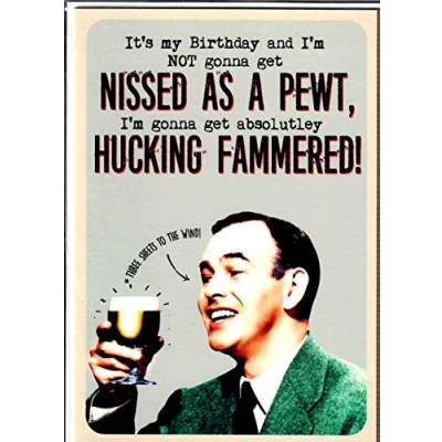 Image of Fammered, Birthday, Greetings Card, 124x176mm
