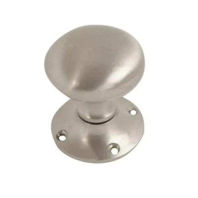Image of VIBE Rim Knob Set on Satin Nickel Door Handle for Internal Doors