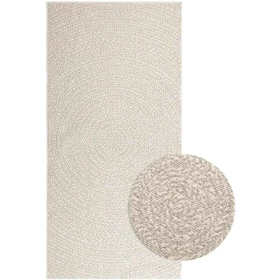 Image of vidaXL Rug ZIZUR Cream 100x200 cm Jute Look Indoor and Outdoor