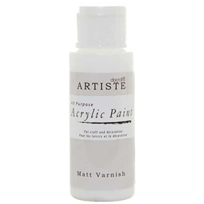 Image of Artiste Matt Varnish 59ml 2Oz, Quick Drying Professional Art, Craft and Hobby Artists Medium, Speciality Medium ensures Your Make Stands Out, Cover All Surfaces with Ease, Ideal for Travel