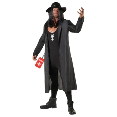 Image of Morph WWE Undertaker Costume, Hat Costume Adult, Funny Fancy Dress Adult L