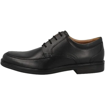 Image of Clarks UN Aldric PARK Smart laceups, Men&#039;s, Size: 7.5, Black Leather