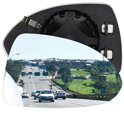 Image of AUTOXBERT Wing Mirror Glass Right Driver Side Convex Heated for Vauxhall Corsa D 2006 2014 E 2020