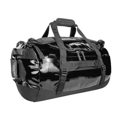 Image of Tatonka Barrel 45L Waterproof Travel Bag with Backpack Function, Large Opening, Padded Base and Lockable Zip, Black, 45 L, Durable stowable Shoulder Straps