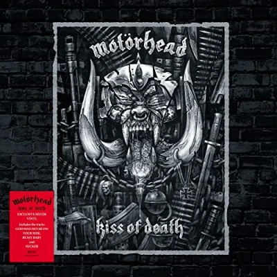 Image of Motorhead Kiss Of Death Silver vinyl 2023 UK LP BMGCAT765LPX